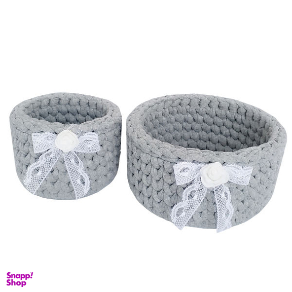 سبد قلاب بافی تریکو کد 104 مجموعه 2 عددی