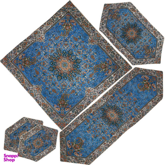 ست 5 تکه رومیزی ترمه مدل قاجار کد LGVRD5-5