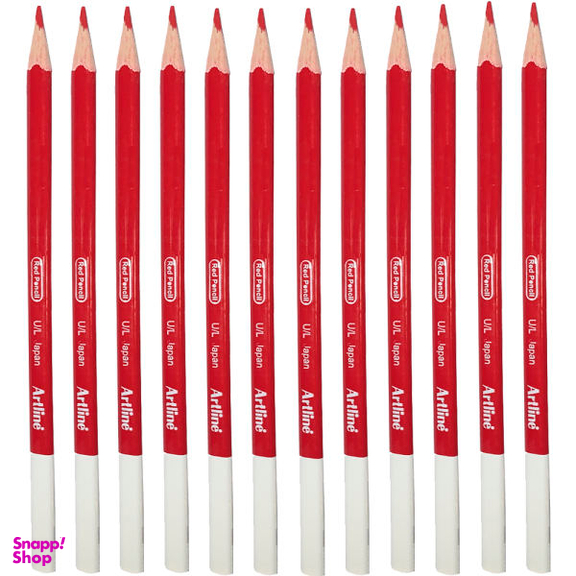 مداد قرمز آرت لاین مدل EP-RED.IL بسته 12 عددی