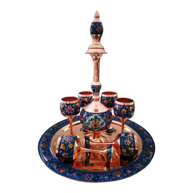 ست 8 تکه تنگ و جام مس و پرداز کد JU3601
