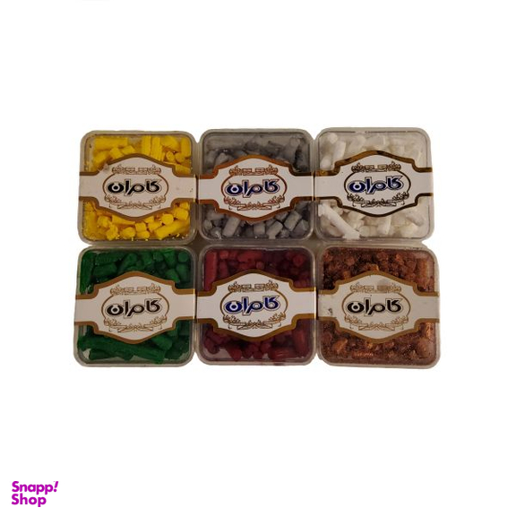 رنگ تزیین شمع مدل kam6 بسته 6 عددی