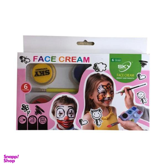رنگ گریم صورت اسکی مدل cream 21 بسته 6 عددی