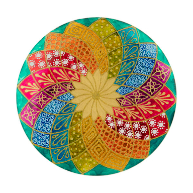 ظرف شیشه ای مدل رنگین کمان کد 01