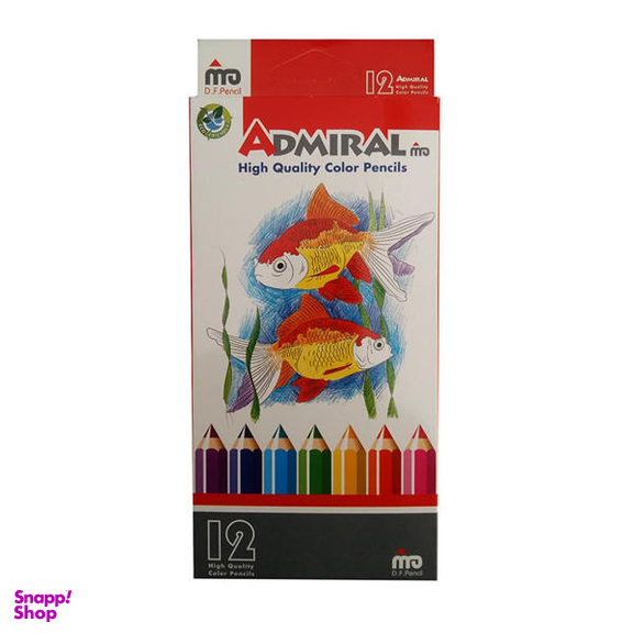مداد رنگی 12رنگ آدمیرال مدل Fish