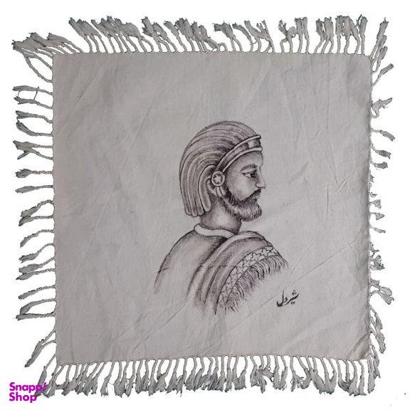 رومیزی چاپ دستی مدل نقاشی چهره