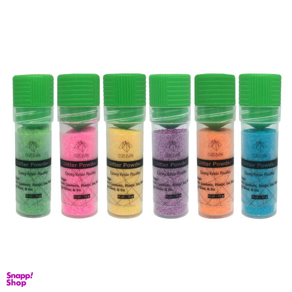 پودر رنگ رزین اپوکسی اوریران مدل GLITTER Powder حجم 15 میلی لیتر بسته 6 عددی