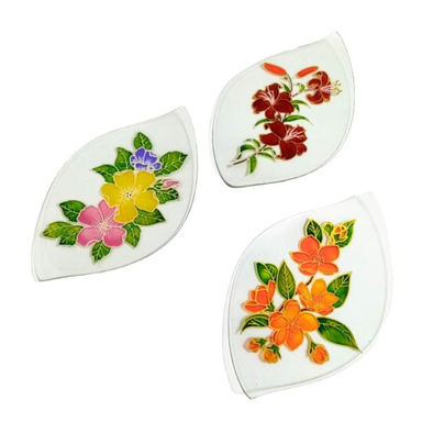 ظرف ویترای مدل چشمی طرح گل کد 860 مجموعه 3 عددی