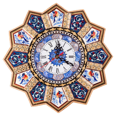 ساعت دیواری خاتم کاری طهران گوهر مدل TG7501