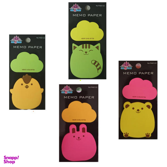 کاغذ یادداشت چسب دار اسکول فنس مدل Animals مجموعه 8 عددی