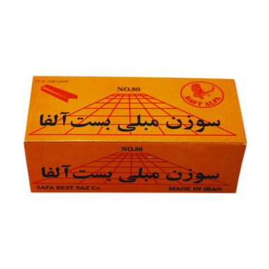 سوزن منگنه مبلی بست آلفا سایز 80/12 بسته 3000 عددی