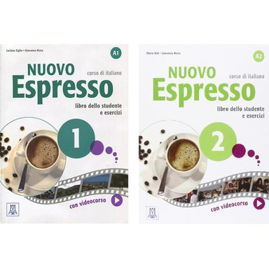 کتاب Nuovo Espresso اثر Giovanna Rizzo انتشارات آلما ادیزونی 2 جلدی