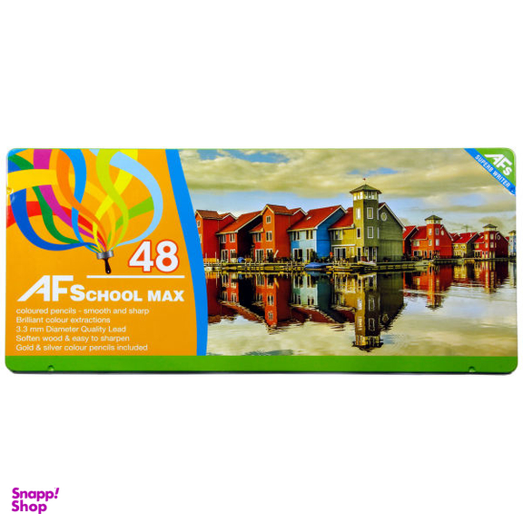مداد رنگی 48 رنگ ای اف اسکول مکس طرح انعکاس در آب
