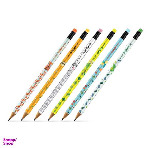 مداد مشکی استورم مدل Animals کد HL-809 بسته 6 عددی