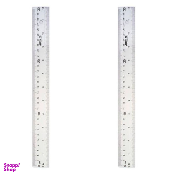 خط کش 30 سانتی متری آریا کد A02 بسته 2 عددی