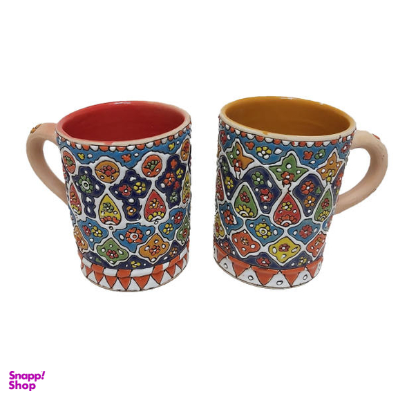 ماگ میناکاری سفالی کد 00002 مجموعه 2 عددی