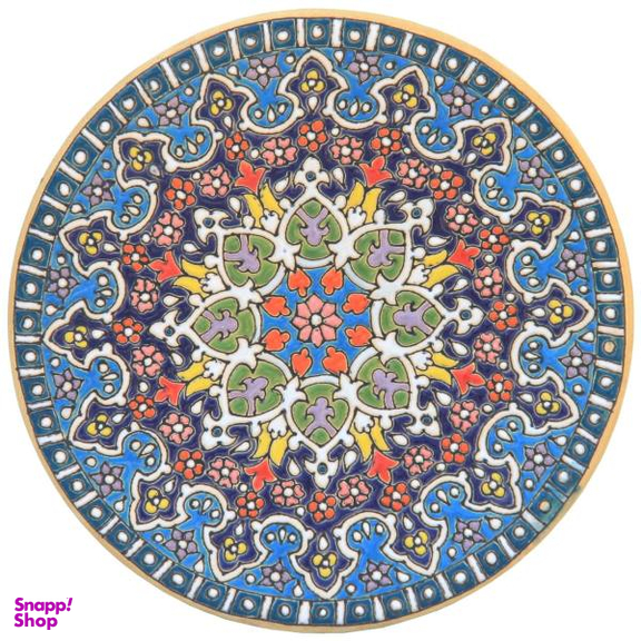 بشقاب سفالی کارا دیزاین مدل M04 طرح مینا کاری قطر 16سانتیمتر