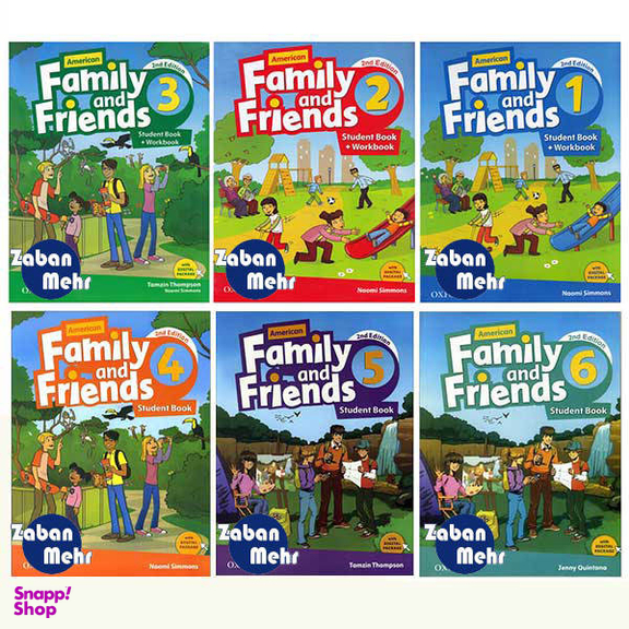 کتاب American Family and Friends Second Edition اثر جمعی از نویسندگان انتشارات زبان مهر 6 جلدی