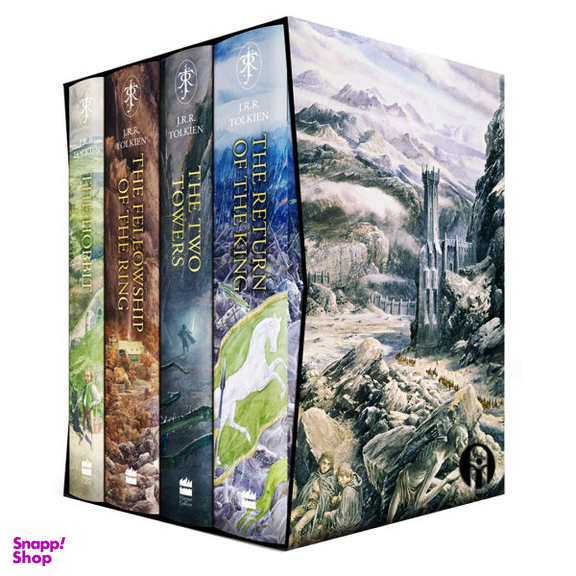 کتاب The Hobbit And The Lord of The Rings Illustrated Edition Packed اثر J.R.R.Tolkien انتشارات الوندپویان چهار جلدی