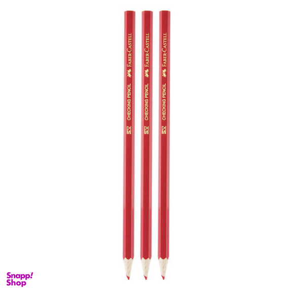 مداد قرمز فابر کاستل مدل 6336 بسته 3 عددی