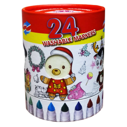 ماژیک رنگ آمیزی 24 رنگ اسکول فنس مدل WASHABLE JAMBO