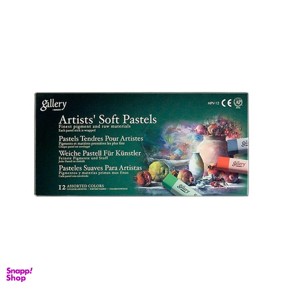 پاستل گچی 12 رنگ گالری مدل mungyo softpastel