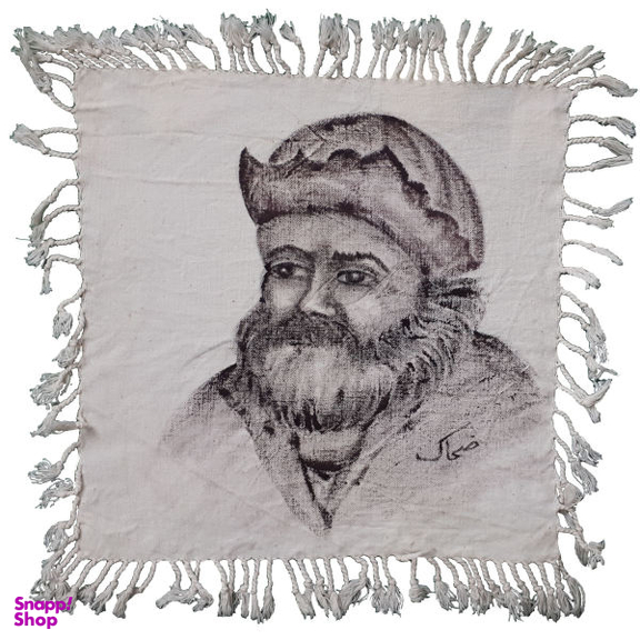 رومیزی چاپ دستی مدل نقاشی چهره