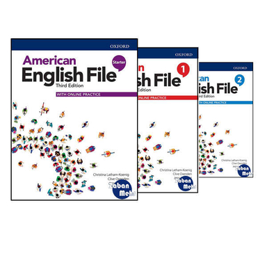 کتاب American English File Starter-1-2 Third Edition / اثر جمعی از نویسندگان انتشارات زبان مهر 3 جلدی