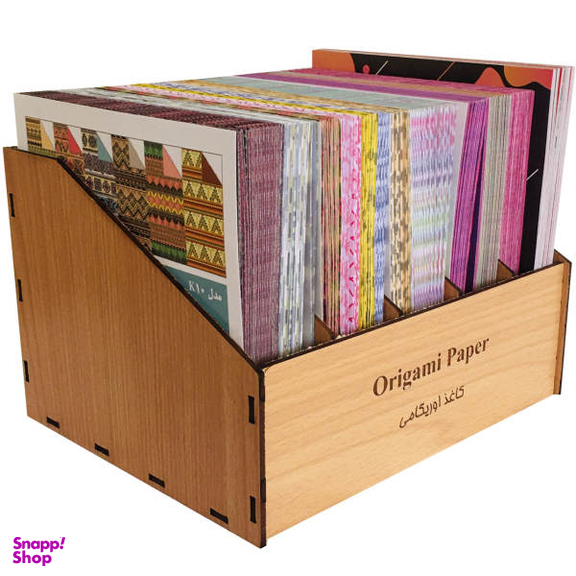 کاغذ اوریگامی کد 12 بسته 1200 عددی به همراه جعبه نگهدارنده کاغذ