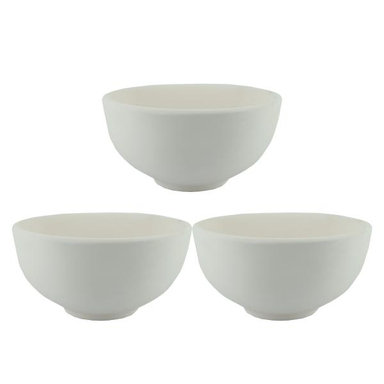 کاسه سرامیکی خام مدل آبگوشت خوری کد KSE101 مجموعه سه عددی