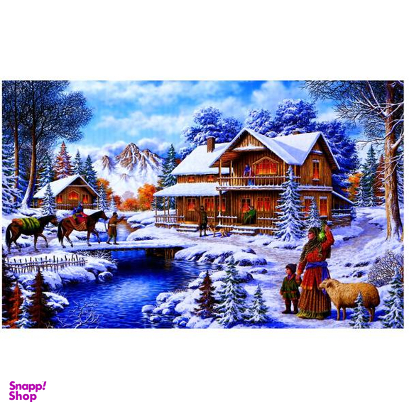پازل 1000 تکه ترنم طرح کلبه زمستانی