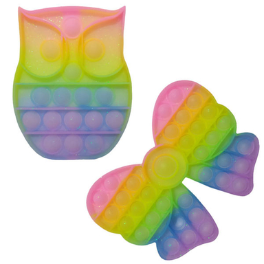 فیجت ضد استرس دنیای سرگرمی های کمیاب مدل پاپیت اکلیلی طرح پاپیون و جغد کد DSK-A191 مجموعه 2 عددی