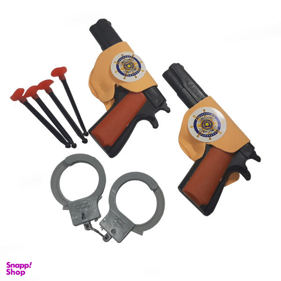 ست تفنگ بازی مدل کلت و دستبند