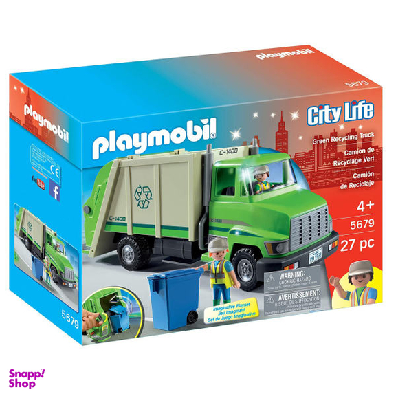 ساختنی پلی موبیل مدل Green Recycling Truck Playset 5679