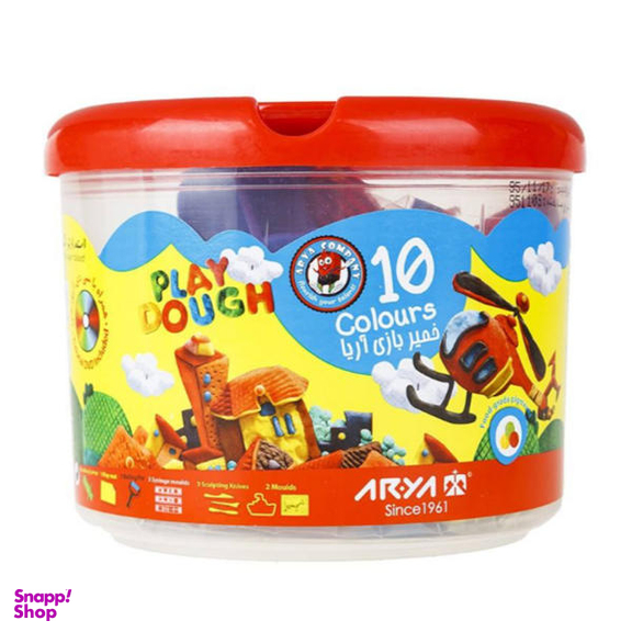 خمیربازی 10 رنگ آریا مدل GH-1068