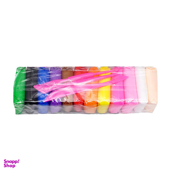 خمیر بازی سبک مدل Super Light Clay بسته 12 عددی سایز بزرگ