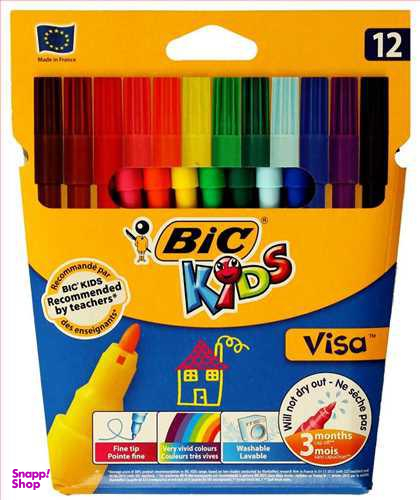 ماژیک نقاشی 12رنگ بیک (Bic) مدل ویزا