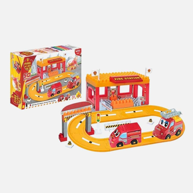 خلاقیت پلی دد (Dede) ست پارکینگ آتشنشانی 51 قطعه