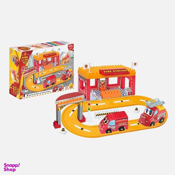 خلاقیت پلی دد (Dede) ست پارکینگ آتشنشانی 51 قطعه