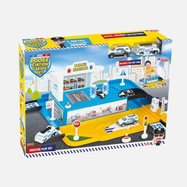 خلاقیت دد (Dede) مدل ست گاراژ پلیس کوچک همراه با 2 ماشین