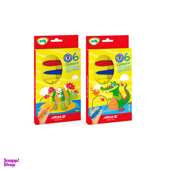 مداد شمعی پاستل کرایون آریا (Arya) 6 رنگ