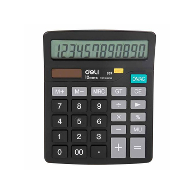 ماشین حساب دلی (Deli) رومیزی 12رقم W837