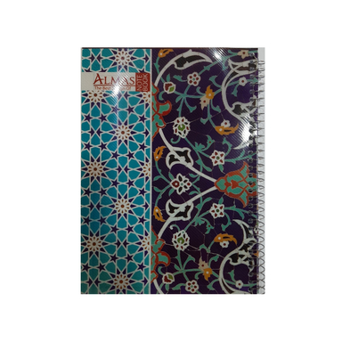 دفتر سیمی 100 برگ الماس (Almas) طرح اسلیمی