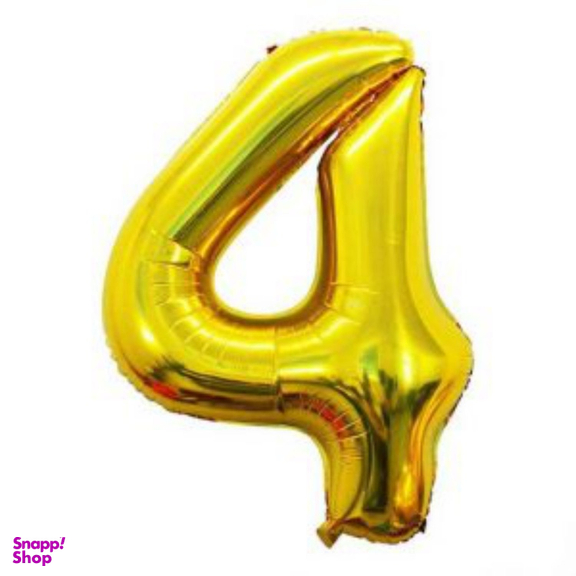 بادکنک فویلی عدد 4 طلایی سایز 32 اینچ