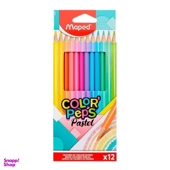 مداد رنگی پاستلی 12 رنگ مپد (Maped) کد 369764