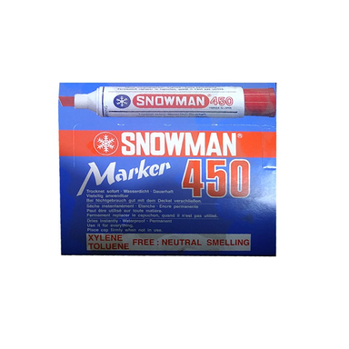 ماژیک معمولی اسنومن کد 450 بسته 12 عددی رنگ رنگبندی شامل 5 عدد رنگ مشکی ، 4 عدد رنگ آبی ، 2 عدد قرمز ، 1 عدد رنگ سبز