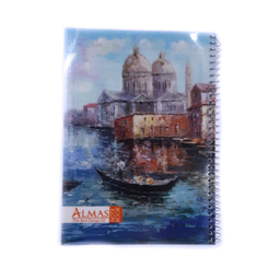 دفتر سیمی 100 برگ الماس طرح قایق
