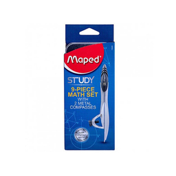 ست پرگار و رسم 9 تکه Maped مدل Study جعبه فلزی