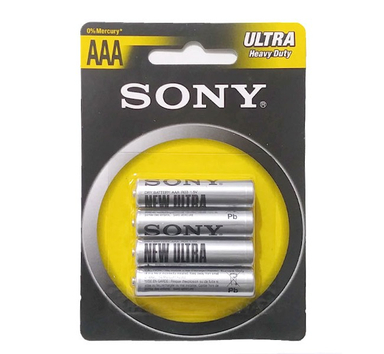 باتری نیم قلم کارتی سونی (Sony) بسته 4 عددی