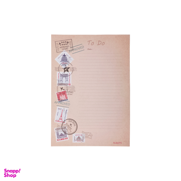 کاغذ یادداشت یادآور سم (S.A.M) مدل ته چسب سایز A4 طرح 190