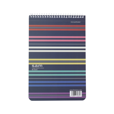 دفتر یادداشت سم (S.A.M) مدل با پرفراژ 22*15 طرح راه راه
